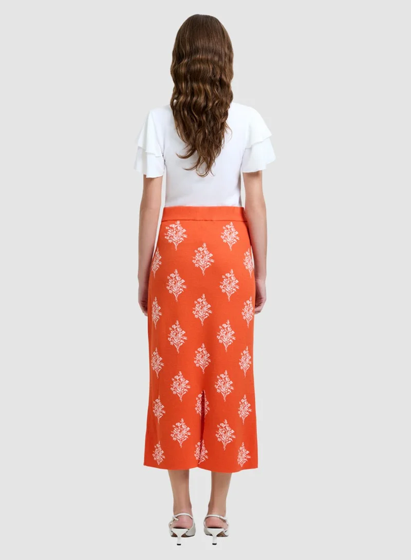French Connection Imelda Ditsy Floral Midi Skirt